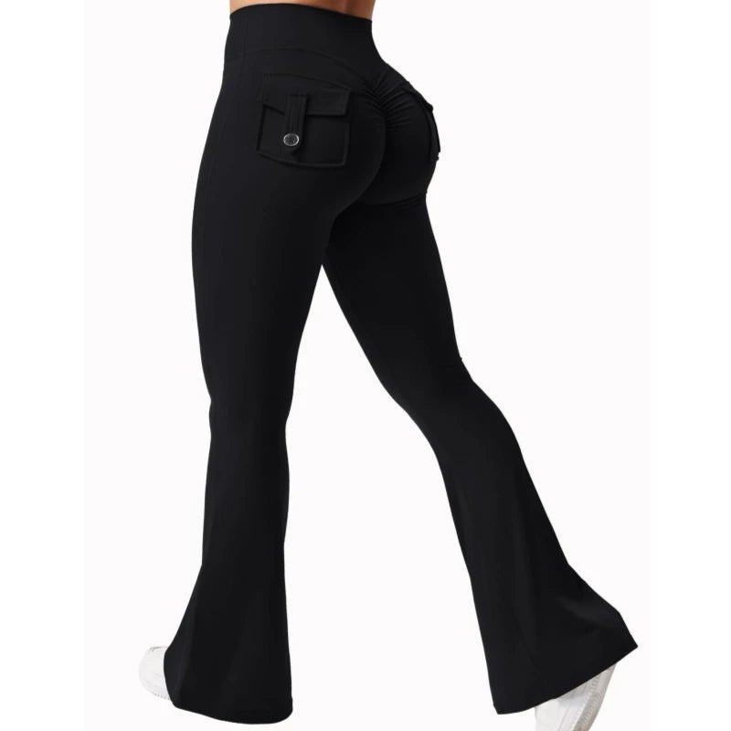 High Stretch Women’s Wide Leg Yoga Leggings with Pockets - dellidu.com - black - High Stretch Women’s Wide Leg Yoga Leggings with Pockets - M - High Stretch Women’s Wide Leg Yoga Leggings with Pockets - 14:193;5:361386 - dellidu.com