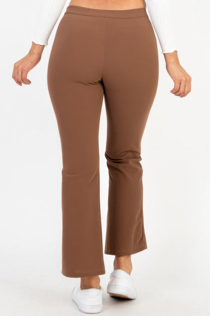 High Waist Knit Flare Pants - dellidu.com - Coca mocha - product image - S - product image - wh2000657.S.Coca.Mocha - dellidu.com