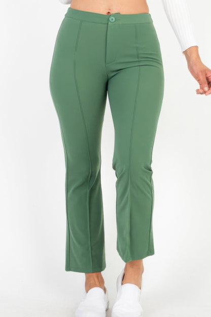 High Waist Knit Flare Pants - dellidu.com - Fern - product image - S - product image - wh2000657.S.Fern - dellidu.com