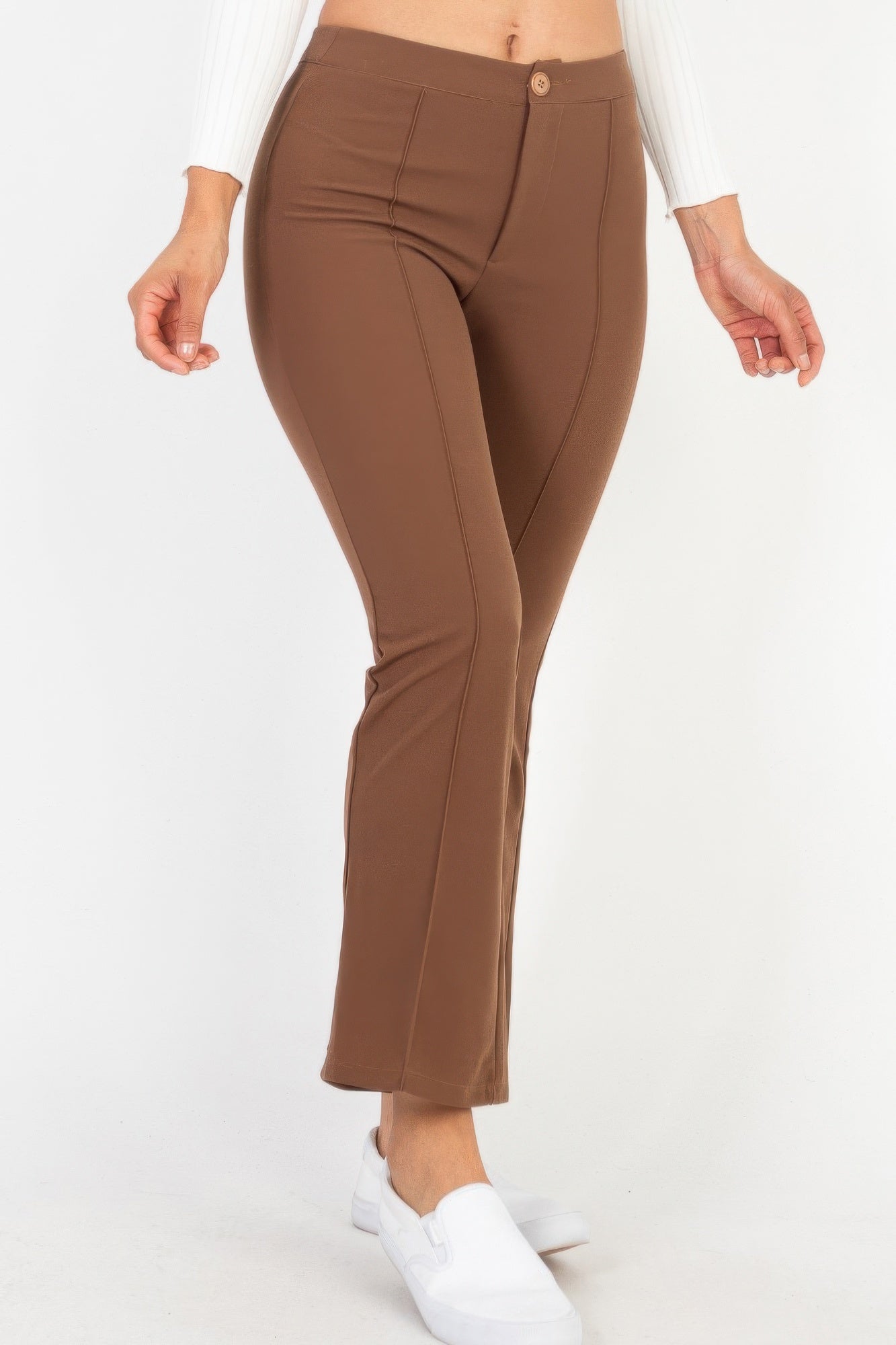 High Waist Knit Flare Pants - dellidu.com - Black - product image - S - product image - wh2000657.S.Black - dellidu.com