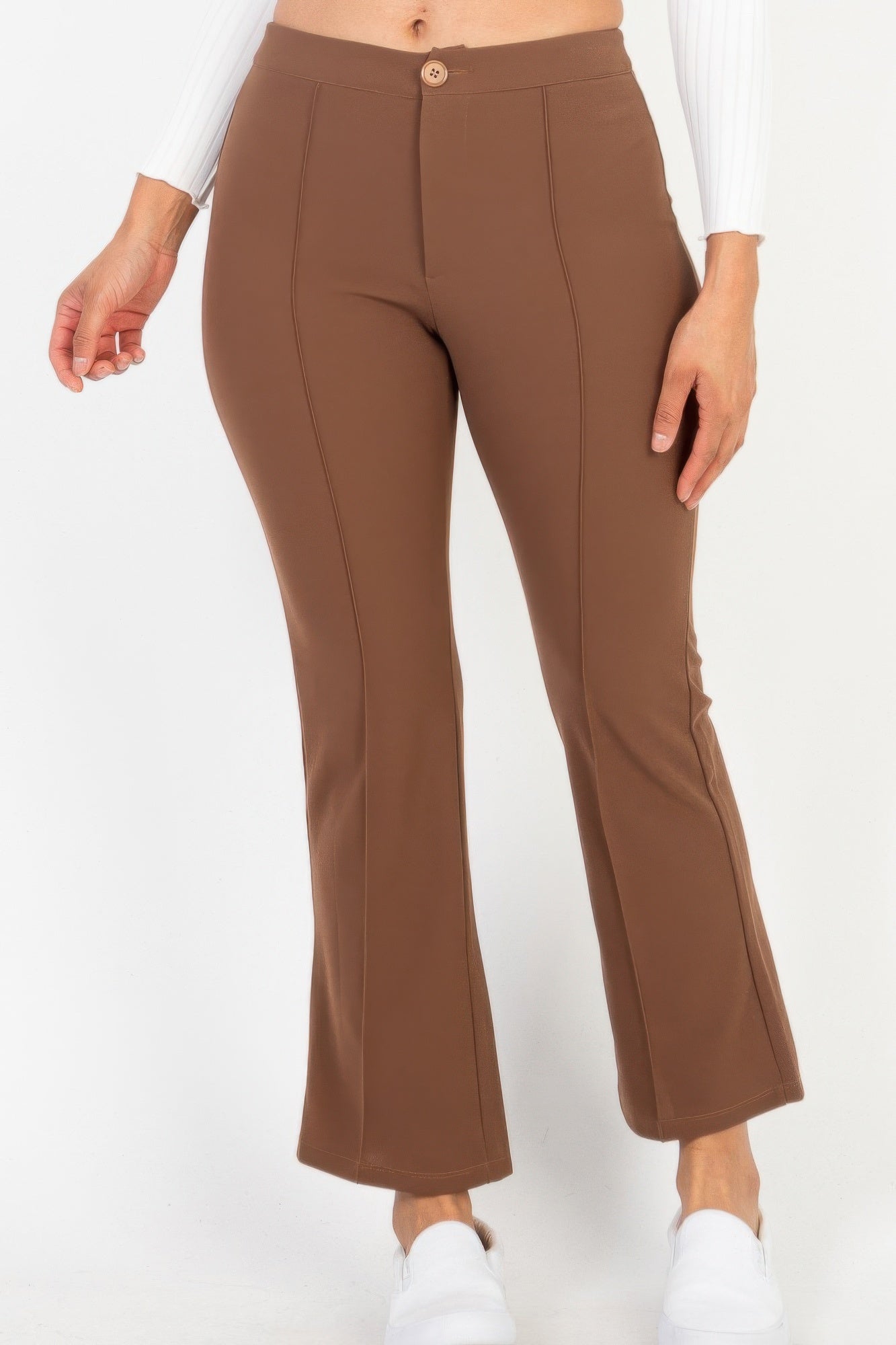 High Waist Knit Flare Pants - dellidu.com - Black - product image - S - product image - wh2000657.S.Black - dellidu.com