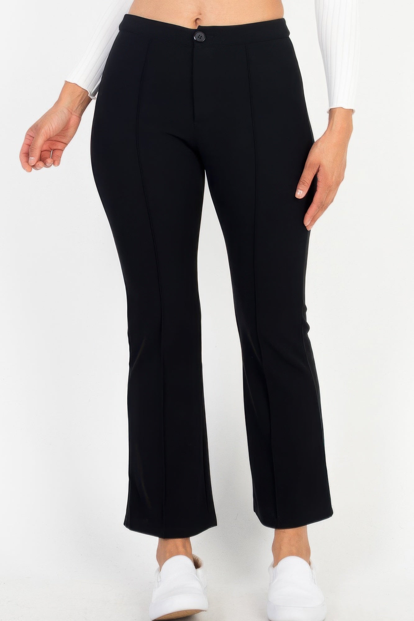 High Waist Knit Flare Pants - dellidu.com - Black - product image - S - product image - wh2000657.S.Black - dellidu.com