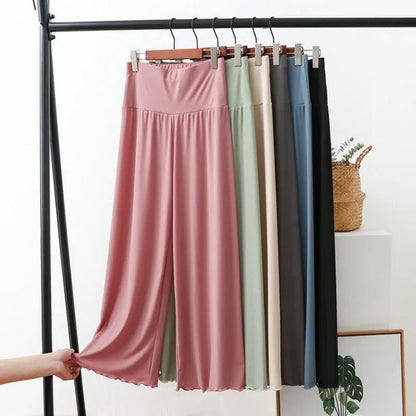 High Waist Modal Wide Leg Pants for Women - dellidu.com - apricot - High Waist Modal Wide Leg Pants for Women - L - Hip - 110cm - High Waist Modal Wide Leg Pants for Women - 14:1052#apricot;5:361385#L - Hip - 110cm - dellidu.com