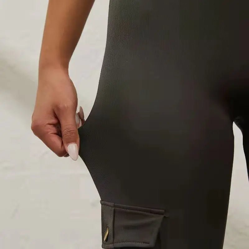 High Waist Pocket Gym Leggings for Women - dellidu.com - Green - High Waist Pocket Gym Leggings for Women - L - High Waist Pocket Gym Leggings for Women - 14:173#Green;5:361385 - dellidu.com