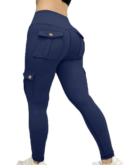 High Waist Pocket Gym Leggings for Women - dellidu.com - Blue - High Waist Pocket Gym Leggings for Women - S - High Waist Pocket Gym Leggings for Women - 14:350850#Blue;5:100014064 - dellidu.com