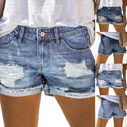 High Waist Ripped Denim Shorts for Women - dellidu.com - DEEP BLUE - High Waist Ripped Denim Shorts for Women - S - CHINA - High Waist Ripped Denim Shorts for Women - 14:200004870;200007763:201336100;5:100014064 - dellidu.com