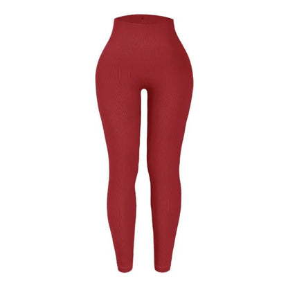 High Waist Seamless Knit Yoga Pants for Women - dellidu.com - red - High Waist Seamless Knit Yoga Pants for Women - S - High Waist Seamless Knit Yoga Pants for Women - 14:175#red;5:100014064 - dellidu.com