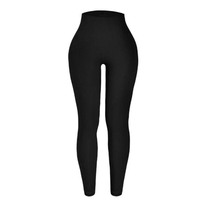 High Waist Seamless Knit Yoga Pants for Women - dellidu.com - black - High Waist Seamless Knit Yoga Pants for Women - L - High Waist Seamless Knit Yoga Pants for Women - 14:771#black;5:361385 - dellidu.com