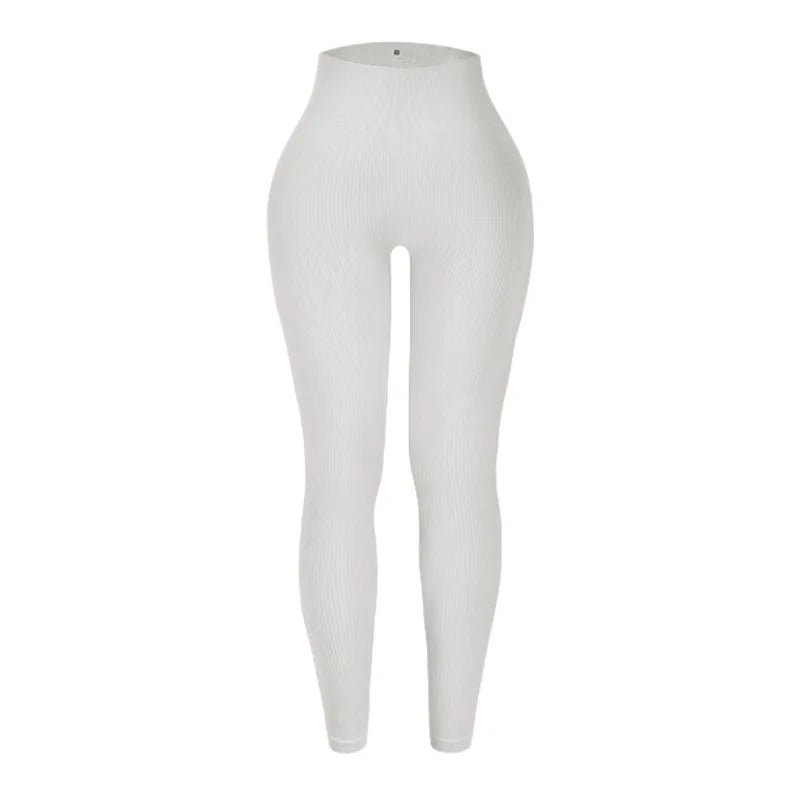 High Waist Seamless Knit Yoga Pants for Women - dellidu.com - white - High Waist Seamless Knit Yoga Pants for Women - M - High Waist Seamless Knit Yoga Pants for Women - 14:350850#white;5:361386 - dellidu.com