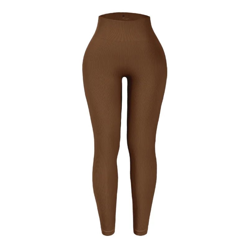 High Waist Seamless Knit Yoga Pants for Women - dellidu.com - coffee - High Waist Seamless Knit Yoga Pants for Women - S - High Waist Seamless Knit Yoga Pants for Women - 14:691#coffee;5:100014064 - dellidu.com