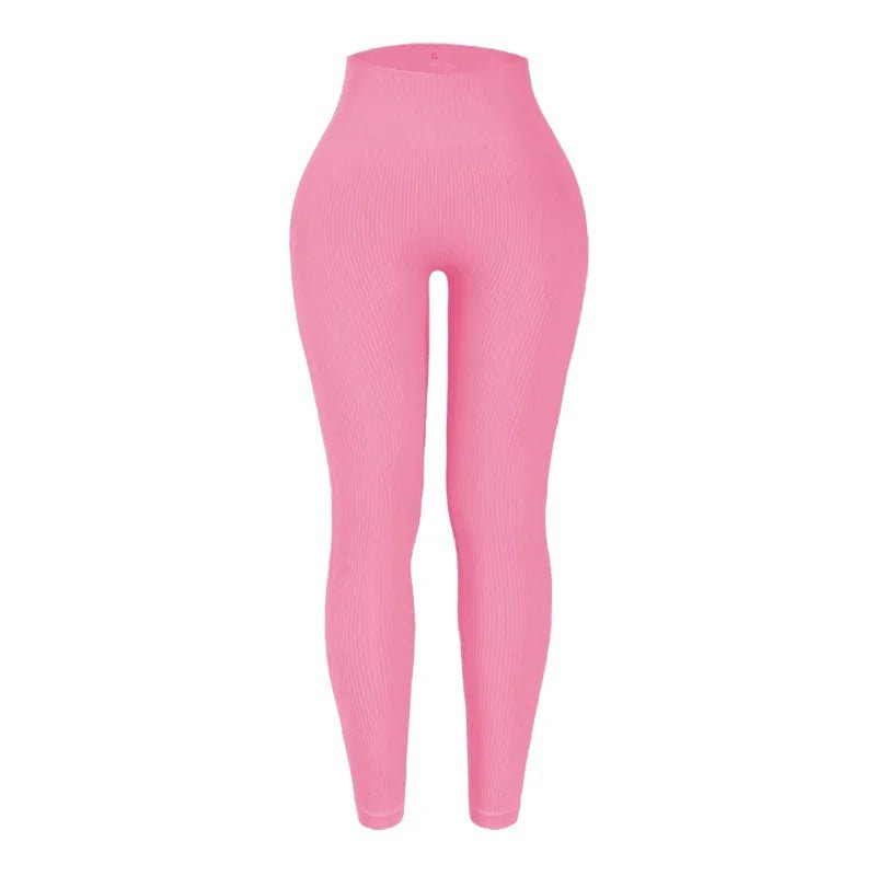 High Waist Seamless Knit Yoga Pants for Women - dellidu.com - pink - High Waist Seamless Knit Yoga Pants for Women - S - High Waist Seamless Knit Yoga Pants for Women - 14:202997806#pink;5:100014064 - dellidu.com