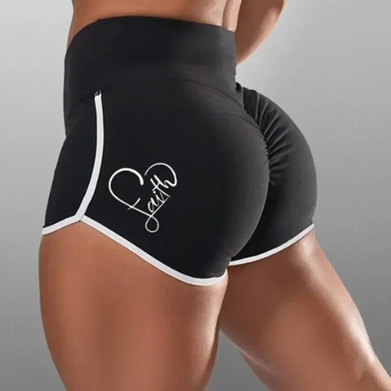 High Waist Sports Running Shorts for Women - Plus Size - dellidu.com - BK - High Waist Sports Running Shorts for Women - Plus Size - XXXL - High Waist Sports Running Shorts for Women - Plus Size - 14:193#BK;5:4183 - dellidu.com