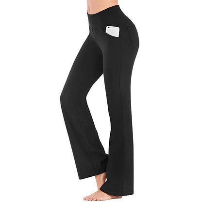 High Waist Straight Flare Pants with Pockets for Women - dellidu.com - CS - Black - High Waist Straight Flare Pants with Pockets for Women - L - High Waist Straight Flare Pants with Pockets for Women - 14:200004890#CS - Black;5:361385 - dellidu.com