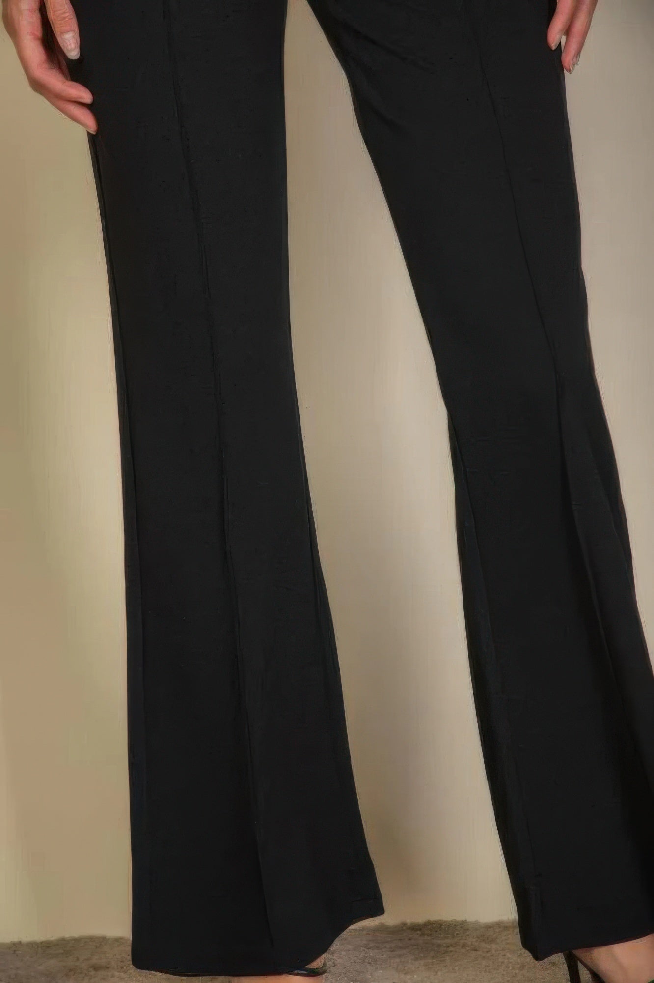 High Waist Stretch Crepe Flare Pants - dellidu.com - S - product image - product image - 59217a.S - dellidu.com