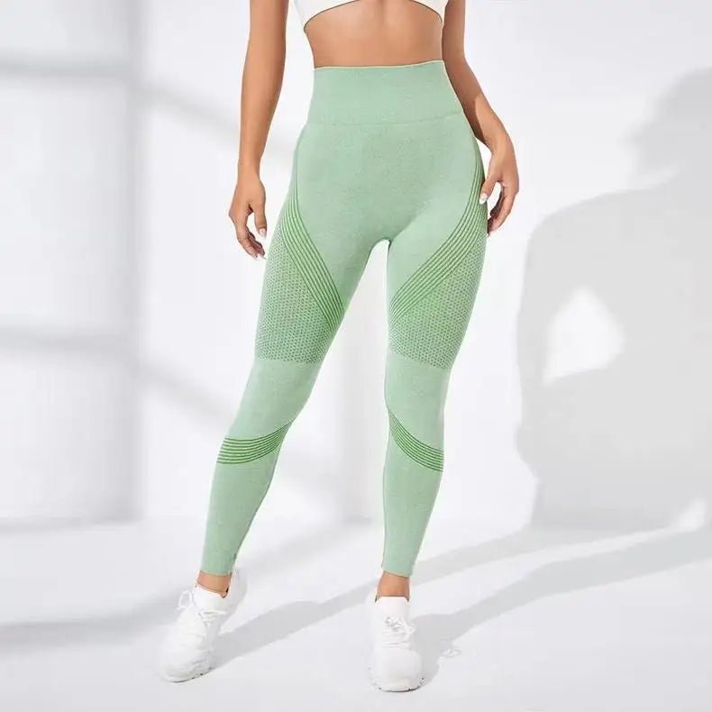 High Waist Striped Mesh Fitness Leggings for Women - dellidu.com - green - High Waist Striped Mesh Fitness Leggings for Women - L - High Waist Striped Mesh Fitness Leggings for Women - 14:365458#green;5:361385 - dellidu.com