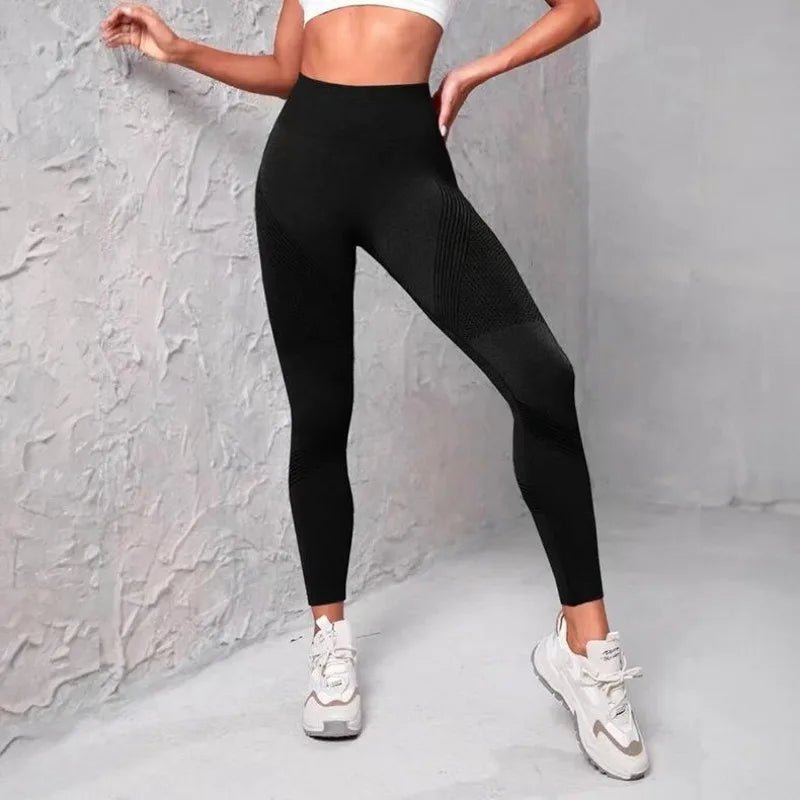 High Waist Striped Mesh Fitness Leggings for Women - dellidu.com - blue - High Waist Striped Mesh Fitness Leggings for Women - L - High Waist Striped Mesh Fitness Leggings for Women - 14:193#blue;5:361385 - dellidu.com