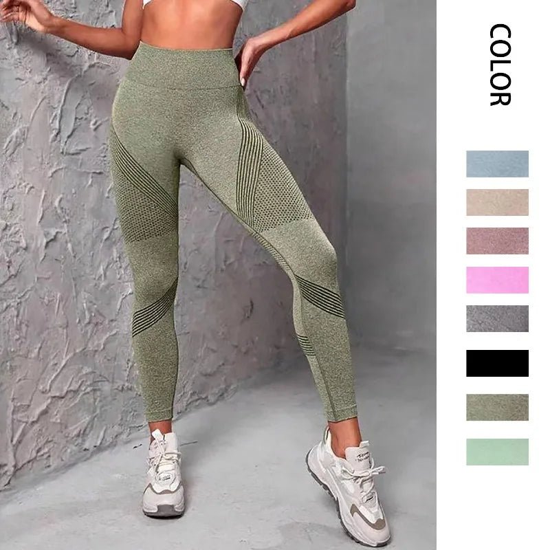 High Waist Striped Mesh Fitness Leggings for Women - dellidu.com - blue - High Waist Striped Mesh Fitness Leggings for Women - L - High Waist Striped Mesh Fitness Leggings for Women - 14:193#blue;5:361385 - dellidu.com