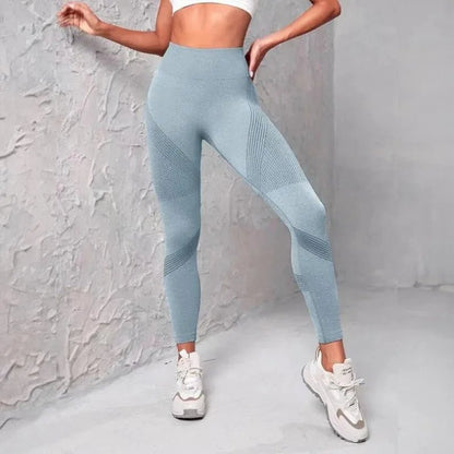 High Waist Striped Mesh Fitness Leggings for Women - dellidu.com - blue - High Waist Striped Mesh Fitness Leggings for Women - L - High Waist Striped Mesh Fitness Leggings for Women - 14:193#blue;5:361385 - dellidu.com