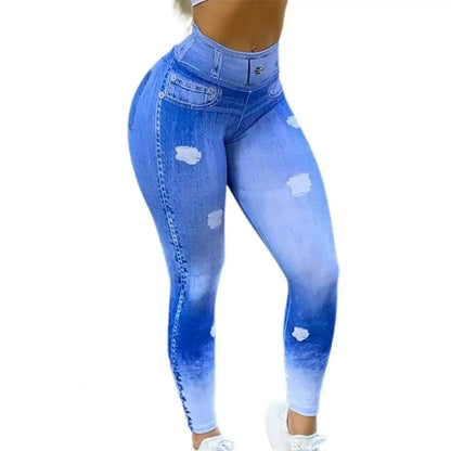 High Waist Tummy Control Butt Lifting Fitness Leggings - dellidu.com - Blue - High Waist Tummy Control Butt Lifting Fitness Leggings - XL - High Waist Tummy Control Butt Lifting Fitness Leggings - 14:173;5:100014065 - dellidu.com