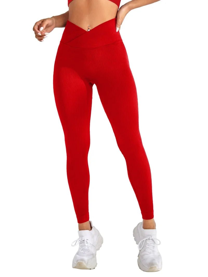 High Waist V - Waist Women’s Seamless Yoga Leggings - dellidu.com - Red - High Waist V - Waist Women’s Seamless Yoga Leggings - M - High Waist V - Waist Women’s Seamless Yoga Leggings - 14:10;5:361386 - dellidu.com