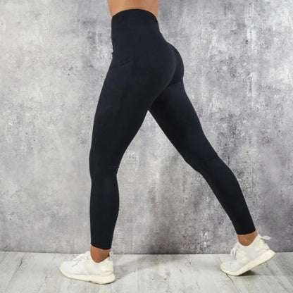 High Waist Yoga Leggings for Women with Pocket - dellidu.com - black - High Waist Yoga Leggings for Women with Pocket - L - High Waist Yoga Leggings for Women with Pocket - 14:193;5:361385 - dellidu.com