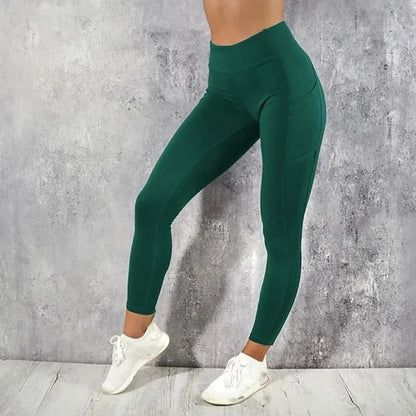 High Waist Yoga Leggings for Women with Pocket - dellidu.com - Navy Blue - High Waist Yoga Leggings for Women with Pocket - L - High Waist Yoga Leggings for Women with Pocket - 14:202430841;5:361385 - dellidu.com