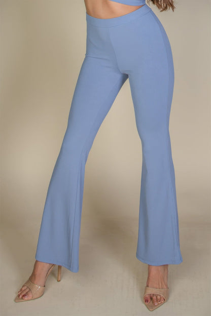 High Waisted Flare Pants - dellidu.com - Taupe - product image - S - product image - wh2000634.S.Taupe - dellidu.com