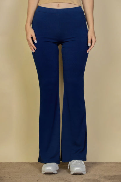 High Waisted Flare Pants - dellidu.com - Navy - product image - S - product image - wh2000634.S.Navy - dellidu.com