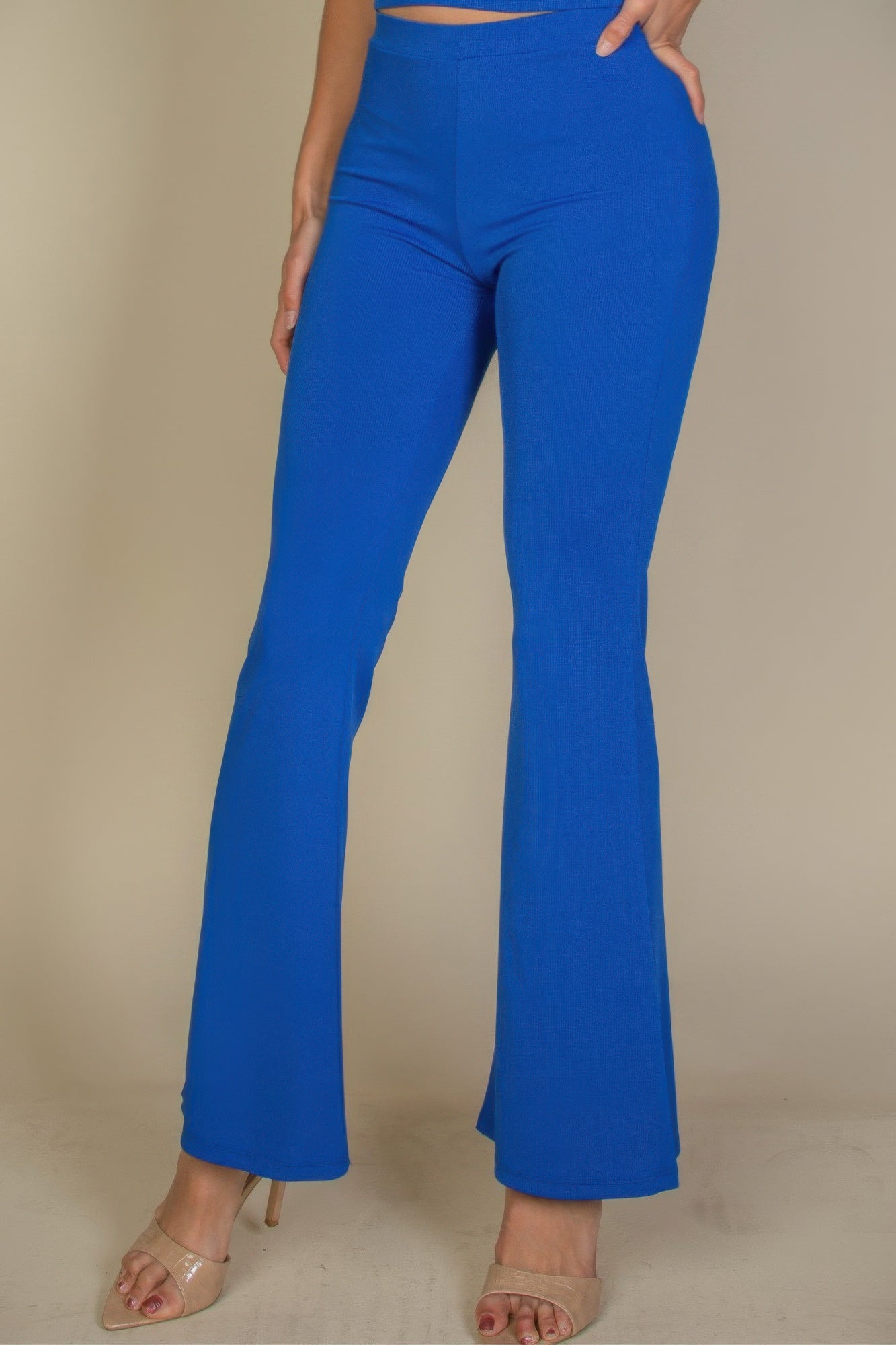 High Waisted Flare Pants - dellidu.com - Royal - product image - S - product image - wh2000634.S.Royal - dellidu.com