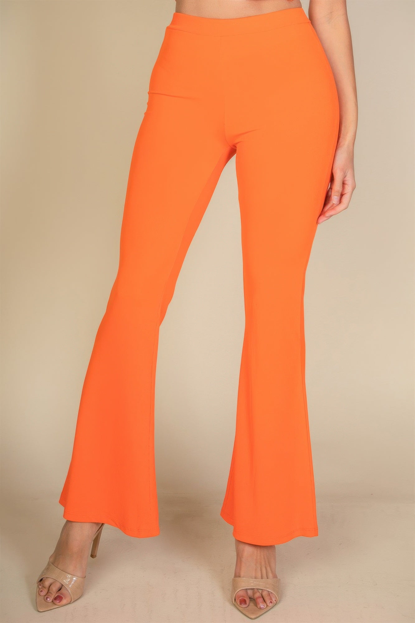 High Waisted Flare Pants - dellidu.com - Orange - product image - S - product image - wh2000634.S.Orange - dellidu.com