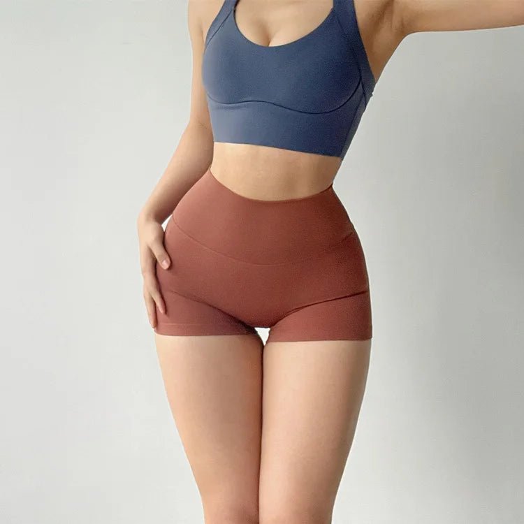 High - Waisted Peach Nude Yoga Shorts for Women - dellidu.com - COCO - High - Waisted Peach Nude Yoga Shorts for Women - M 50 - 56KG - CHINA - High - Waisted Peach Nude Yoga Shorts for Women - 14:365458#COCO;200007763:201336100;5:361386#M 50 - 56KG - dellidu.com