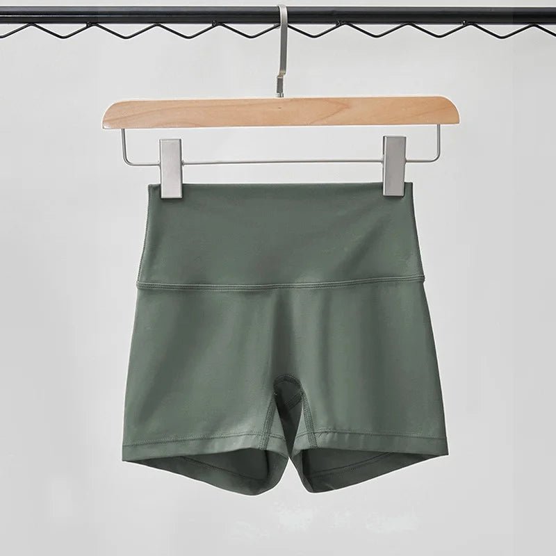 High - Waisted Peach Nude Yoga Shorts for Women - dellidu.com - Green - High - Waisted Peach Nude Yoga Shorts for Women - L 56 - 62KG - CHINA - High - Waisted Peach Nude Yoga Shorts for Women - 14:175#Green;200007763:201336100;5:361385#L 56 - 62KG - dellidu.com