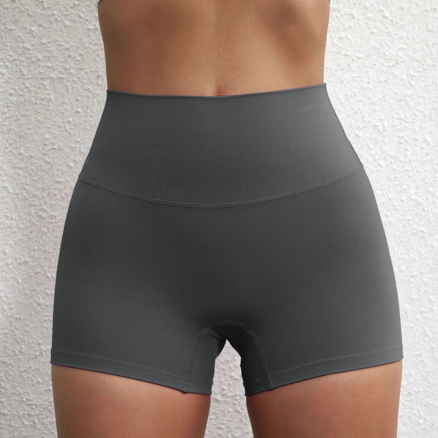 High - Waisted Peach Nude Yoga Shorts for Women - dellidu.com - Ash Grey - High - Waisted Peach Nude Yoga Shorts for Women - L 56 - 62KG - CHINA - High - Waisted Peach Nude Yoga Shorts for Women - 14:691#Ash Grey;200007763:201336100;5:361385#L 56 - 62KG - dellidu.com