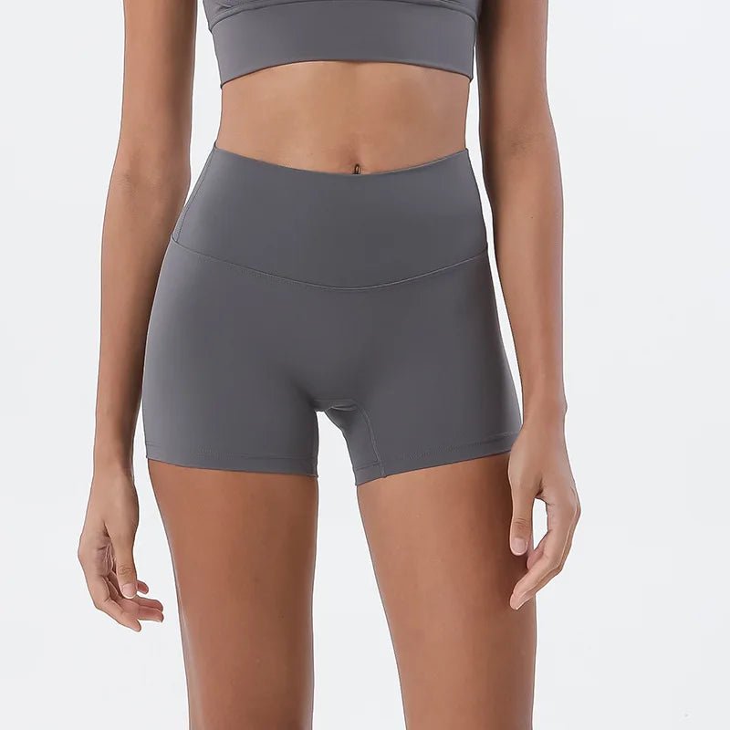 High - Waisted Peach Nude Yoga Shorts for Women - dellidu.com - T - Grey - High - Waisted Peach Nude Yoga Shorts for Women - XL 62 - 68KG - CHINA - High - Waisted Peach Nude Yoga Shorts for Women - 14:350853#T - Grey;200007763:201336100;5:100014065#XL 62 - 68KG - dellidu.com