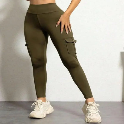 High Waisted Women's Solid Color Leggings with Pockets - dellidu.com - black - High Waisted Women's Solid Color Leggings with Pockets - M - High Waisted Women's Solid Color Leggings with Pockets - 14:193;5:361386 - dellidu.com