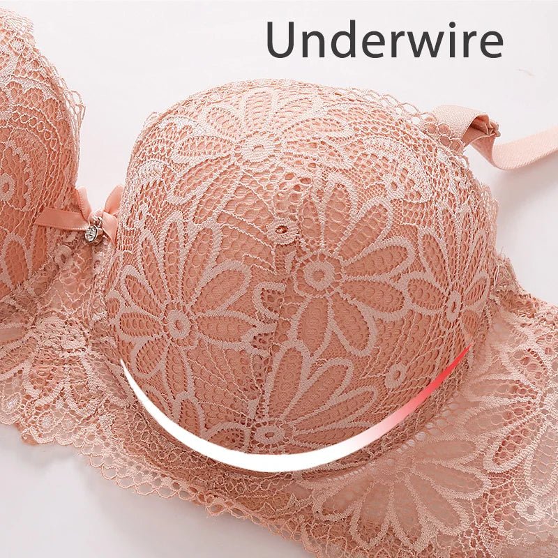 Lace Floral Half Cup Underwire Bra for Women - dellidu.com - Black - Lace Floral Half Cup Underwire Bra for Women - 85C - Lace Floral Half Cup Underwire Bra for Women - 14:193#Black;289:200661925 - dellidu.com