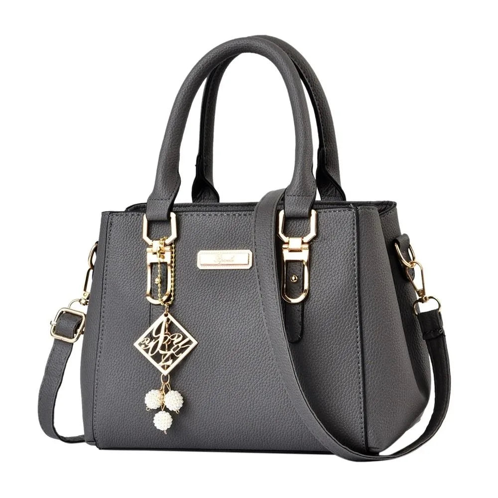 Large Capacity Casual Leather Shoulder Bag for Women - dellidu.com - dark grey - Large Capacity Casual Leather Shoulder Bag for Women - Large Capacity Casual Leather Shoulder Bag for Women - 14:1254#dark grey - dellidu.com