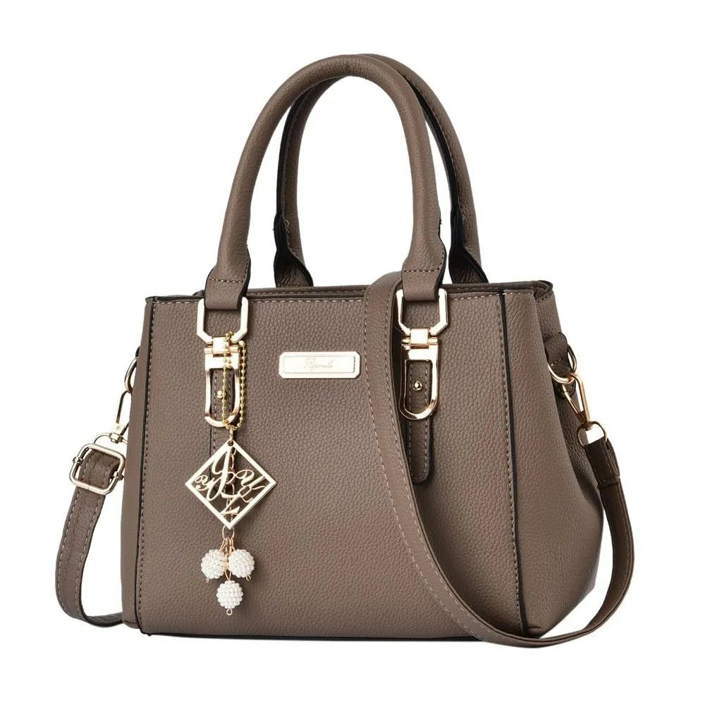 Large Capacity Casual Leather Shoulder Bag for Women - dellidu.com - khaki - Large Capacity Casual Leather Shoulder Bag for Women - Large Capacity Casual Leather Shoulder Bag for Women - 14:173#khaki - dellidu.com