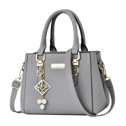 Large Capacity Casual Leather Shoulder Bag for Women - dellidu.com - grey - Large Capacity Casual Leather Shoulder Bag for Women - Large Capacity Casual Leather Shoulder Bag for Women - 14:193#grey - dellidu.com