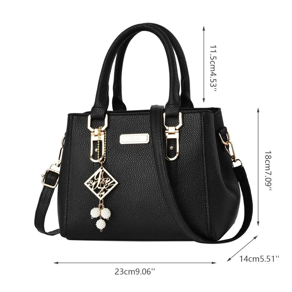 Large Capacity Casual Leather Shoulder Bag for Women - dellidu.com - black - Large Capacity Casual Leather Shoulder Bag for Women - Large Capacity Casual Leather Shoulder Bag for Women - 14:771#black - dellidu.com