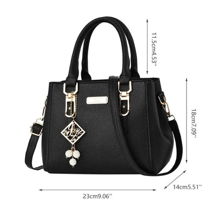 Large Capacity Casual Leather Shoulder Bag for Women - dellidu.com - black - Large Capacity Casual Leather Shoulder Bag for Women - Large Capacity Casual Leather Shoulder Bag for Women - 14:771#black - dellidu.com