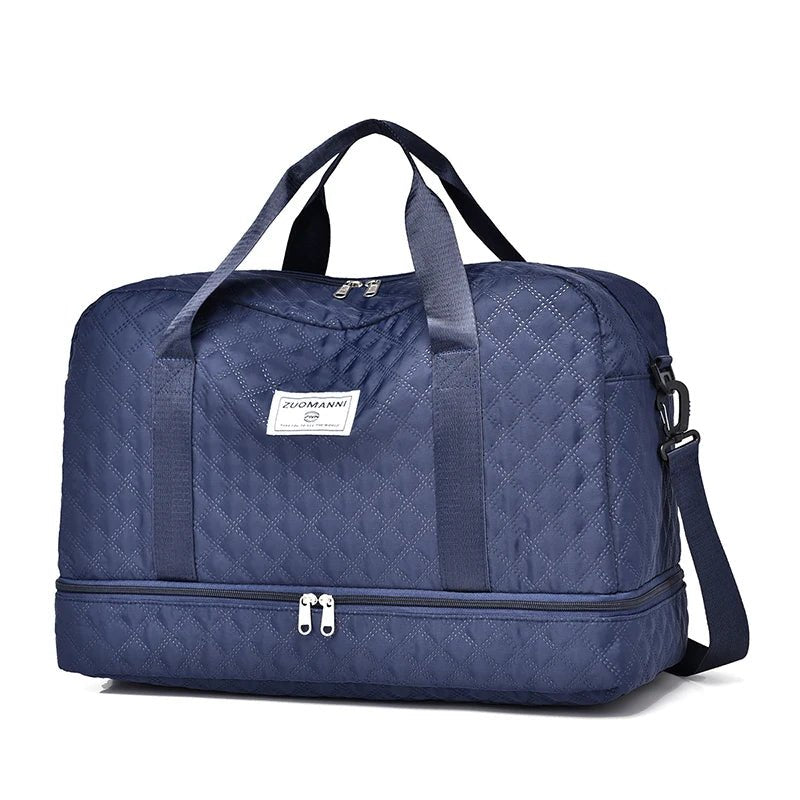 Lightweight Rhombic Lattice Travel Duffle Bag - dellidu.com - DEEP BLUE - Lightweight Rhombic Lattice Travel Duffle Bag - Lightweight Rhombic Lattice Travel Duffle Bag - 14:200004870 - dellidu.com