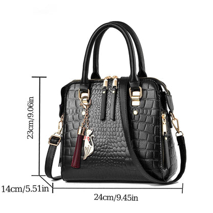 Luxury Crocodile Pattern Handbag for Women - dellidu.com - Yellow - Luxury Crocodile Pattern Handbag for Women - Luxury Crocodile Pattern Handbag for Women - 14:366 - dellidu.com