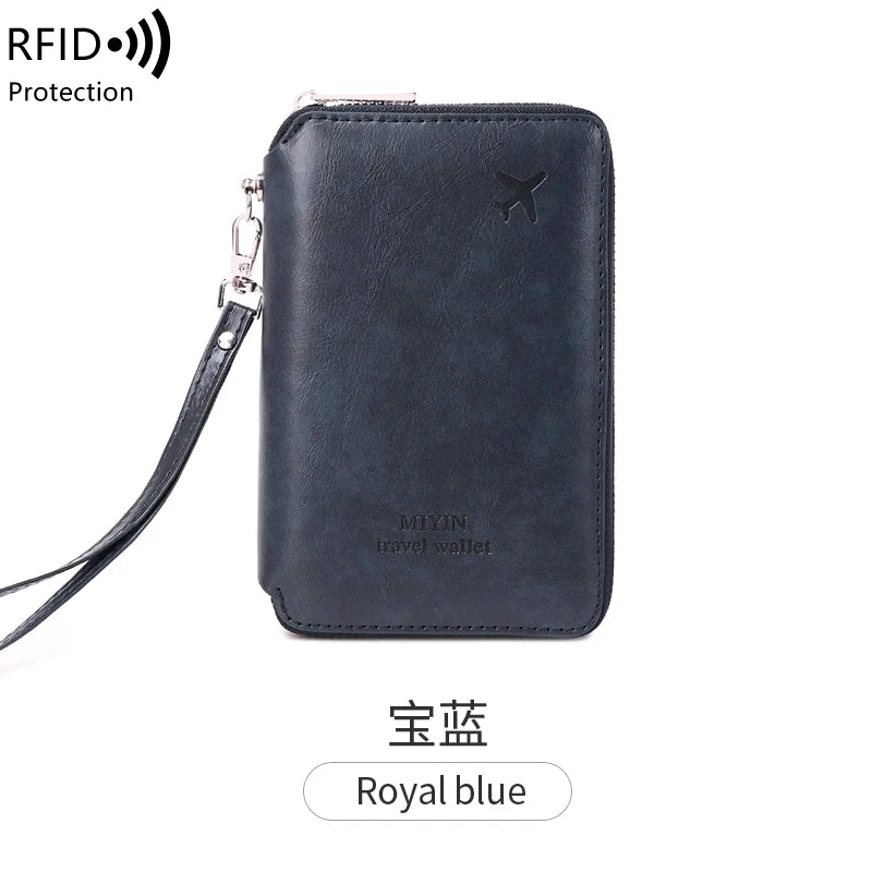 Minimalist RFID Passport Holder - PU Leather Travel Wallet - dellidu.com - HZ720 - sapphireblue - Minimalist RFID Passport Holder - PU Leather Travel Wallet - Minimalist RFID Passport Holder - PU Leather Travel Wallet - 14:173#HZ720 - sapphireblue - dellidu.com