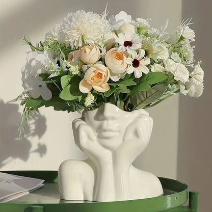 Modern Female Head Vase for Indoor/Outdoor Decor - dellidu.com - Vase - Modern Female Head Vase for Indoor/Outdoor Decor - Modern Female Head Vase for Indoor/Outdoor Decor - 14:29#Vase - dellidu.com