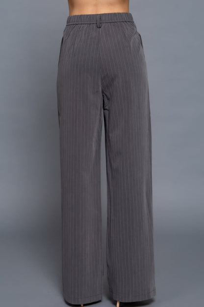 Pin Stripe Woven Straight Pants - dellidu.com - S - product image - product image - 59267.S - dellidu.com