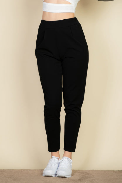 Pleat Front Tapered Trousers - dellidu.com - Black - product image - S - product image - wh2000649.S.Black - dellidu.com