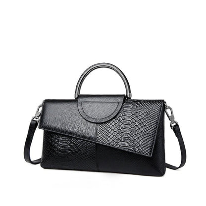 PU Synthetic Leather Women's Alligator Pattern Crossbody Bag - dellidu.com - 367 - black white - PU Synthetic Leather Women's Alligator Pattern Crossbody Bag - PU Synthetic Leather Women's Alligator Pattern Crossbody Bag - 14:173#367 - black white - dellidu.com