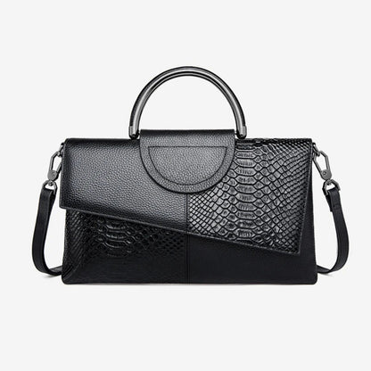 PU Synthetic Leather Women's Alligator Pattern Crossbody Bag - dellidu.com - 367 - black white - PU Synthetic Leather Women's Alligator Pattern Crossbody Bag - PU Synthetic Leather Women's Alligator Pattern Crossbody Bag - 14:173#367 - black white - dellidu.com