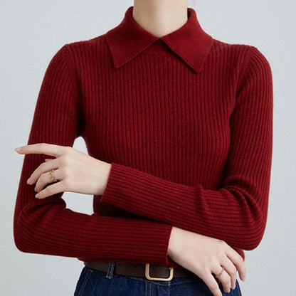 Pullover Cashmere Sweater for Autumn & Winter - dellidu.com - 0 - Wine Red - Pullover Cashmere Sweater for Autumn & Winter - S - Pullover Cashmere Sweater for Autumn & Winter - CJYD227466501AZ - null